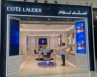 Estée Lauder, Mall of Arabia — Shopfront, joinery, lighting, MEP
